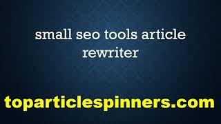 small seo tools article rewriter