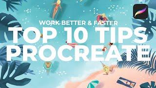 PROCREATE TIPS You can try to Speed Up Your Workflow & illustration process