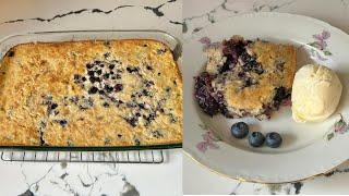 Fresh Blueberry Cobbler - Southern Blueberry Cobbler Recipe - Ellen’s Homemade Delights 🫐