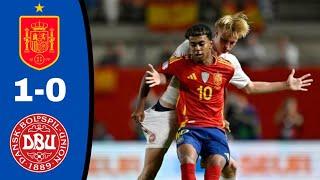 SPAIN 1 VS DENMARK 0 Highlights