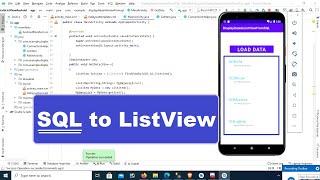 SQL Database to Listview | Retrieve data from sql to listview in Android Studio | swift learn
