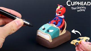 I Turned A Hot Wheels Car Into Beppi The Clown (Cuphead) - Polymer Clay Tutorial