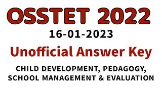 OSSTET - 2023 | ANSWER KEY | PEDAGOGY | MUST WATCH | Chinmay Sir