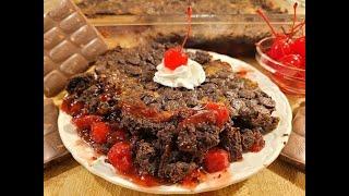 3-Ingredient Cherry Chocolate Dump Cake |‍Old-Fashioned Recipe 