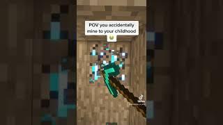 POV you mine to your childhood #shorts #minecraft #nostalgia