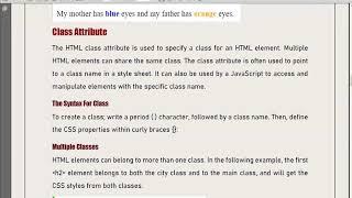 HTML, Block and Inline Level Elements, Div and Span Tags, Class and Id