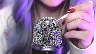 ASMR BRAIN MELTING Triggers Sticker On Mic Brushing Sounds 