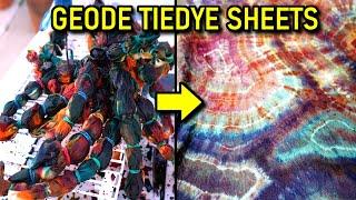 DIY Geode Tie Dye Bedsheets | Step by step how to