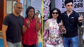 Ex-Member Of Parliament Priya Dutt & Producer Anand Pandit VOTE In Maharashtra Elections 2024