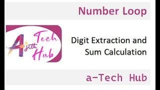 Mastering Digit Extraction and Sum Calculation in C | a-Tech Hub Tutorial with poposir| malayalam