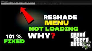 How to Fix if (Reshade) Menu is Not Loading in (GTA V) Quick 101% FIX !! 2023 ANY version 