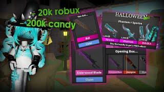 BUYING EVERYTHING IN THE NEW MM2 HALLOWEEN UPDATE 2022 (unboxing over 100 boxes)