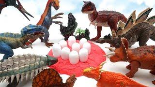 Who's Dinosaur Eggs? 10 Dinosaur Eggs Is Hatching - Jurassic World Dinosaurs  공룡알 부화 놀이