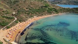 Golden Bay Beach - Malta by Drone 4K