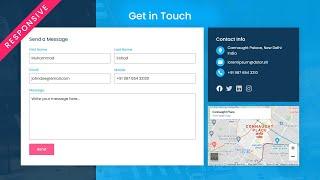 Responsive Contact Us Page in Html & CSS