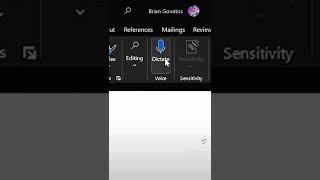 Voice Dictation in Microsoft Word #Shorts