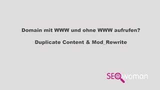 Duplicate-Content-Test: Mit WWW und ohne WWW aufrufen 