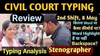 CIVIL COURT Stenographer TYPING EXAM Review 2nd Shift CPT Steno Matter Keyboard Backspace autoscroll