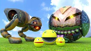 Pacman & Iron Pacman Vs Robot Monsters Compilation V9