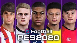 JUGADORES JÓVENES CON CARAS REALES SUB-23 PES 2020