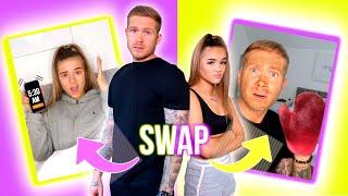 DAD & DAUGHTER SWAP MORNING ROUTINES!  *She used my CREDIT CARD! 