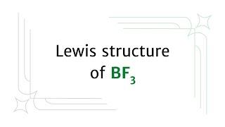 Lewis structure of BF3