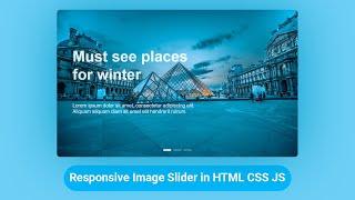 How To Make Responsive Image Slider in HTML CSS & JavaScript