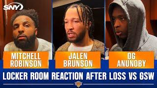 Mitchell Robinson, Jalen Brunson, more react to Knicks' 114-102 home loss to Golden State | SNY