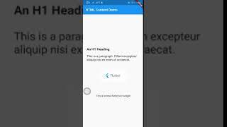 HTML Content inside a flutter app example | Flutter Central