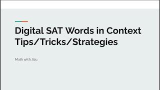 Vocabulary Questions Tips and Tricks for the Digital SAT from a 1560 Scorer | No BS and Cliche