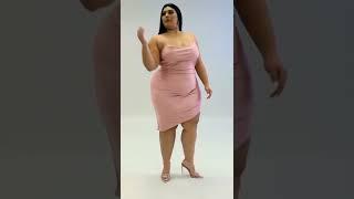 Glamorous  models lifestyle curvy womanin   dress royallife. plus size women beauty fashion.