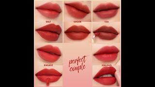 LEMONADE Perfect Couple Lip Ver 2 - Swatches nhanh 5 màu son cho da ngăm