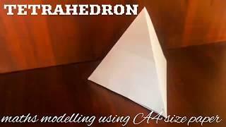 Triangular Pyramid (tetrahedron) | maths model using A4 size paper