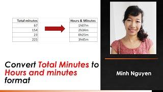 How to convert minutes (:mm) to hours and minutes (hh:mm) format in Excel