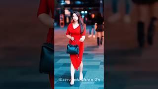 chinese girl street fashion #shorts #ytshorts #trendingshorts #tiktok #fashion #trending #trend