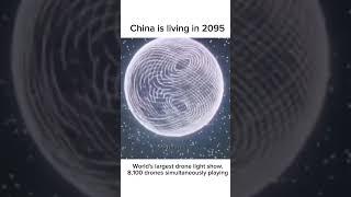 China is living in 2095 or 2100! World's largest drone light show in 2024. Wow! #tech #drone #china