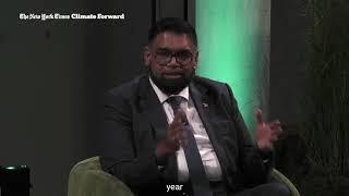 President Dr. Irfaan Ali interviewed on The New York Times Climate Forward.