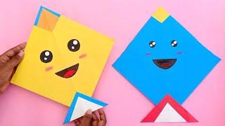 How to make handmade paper Kite at home / DIY Kite / Paper Kite making idea