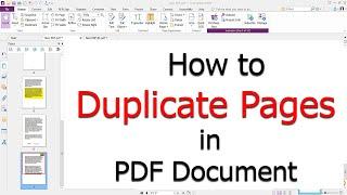 How to duplicate pages in a PDF Document in Foxit PhantomPDF