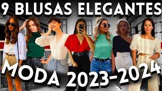 BLUSAS 2024 - 35 LOOKS COM 9 BLUSAS ELEGANTES NA MODA PRIMAVERA VERÃO 2024 | Maga Moda |