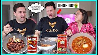 MY AUSTRALIAN HUSBAND EATS ONLY FILIPINO FOOD FOR A DAY! SARDINAS! BAGOONG! TUYO! ️ | rhazevlogs