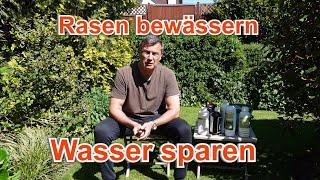 Rasen richtig bewässern dabei Wasser sparen, Hilfsmittel im Einsatz, Wasserspeicher - Newwonder555 