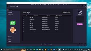 Python Desktop GUI App with SQLite DB (PyQt/PySide/Qt Designer) | Modern GUI