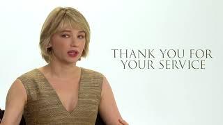 Thank You for Your Service || Haley Bennett Junket Interviews || SocialNews.XYZ