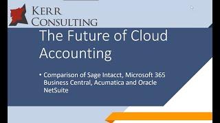 Demo Comparison between Sage Intacct, Netsuite, Acumatica and Microsoft