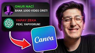 1 dk'da 1000 Video Yapabilen MÜTHİŞ TAKTİK!  (Yapay Zeka & Canva)