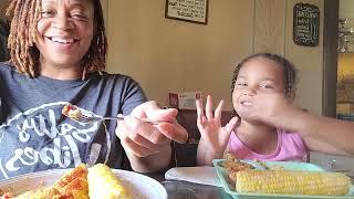 SUNDAY DINNER:FRIED FISH,MAC & CHEESE, CABBAGE, FRIED OKRA, CORN ON COB AND YEAST ROLLS #sunday