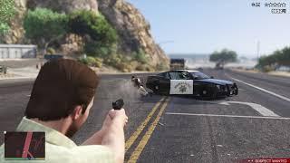 GTA 5 - Traffic Stop Shootout + Six Star Escape