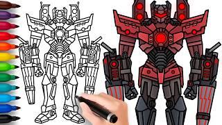 HOW TO DRAW PRIME TITAN SPEAKERMAN | Skibidi Toilet Multiverse 47 - Easy Step by Step Drawing