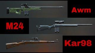 PUBG Mobile All Sniper rifles  Sounds with and without Suppressor